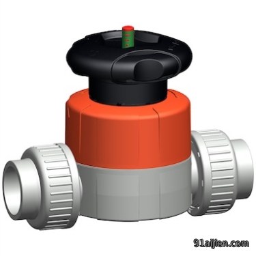 +GF+514型隔膜阀，PVC-C 带胶粘承插端 美标 手动隔膜阀